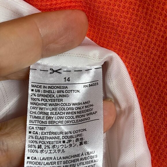 Banana Republic Factory Orange Blazer – Size 14 - Picture 7 of 7